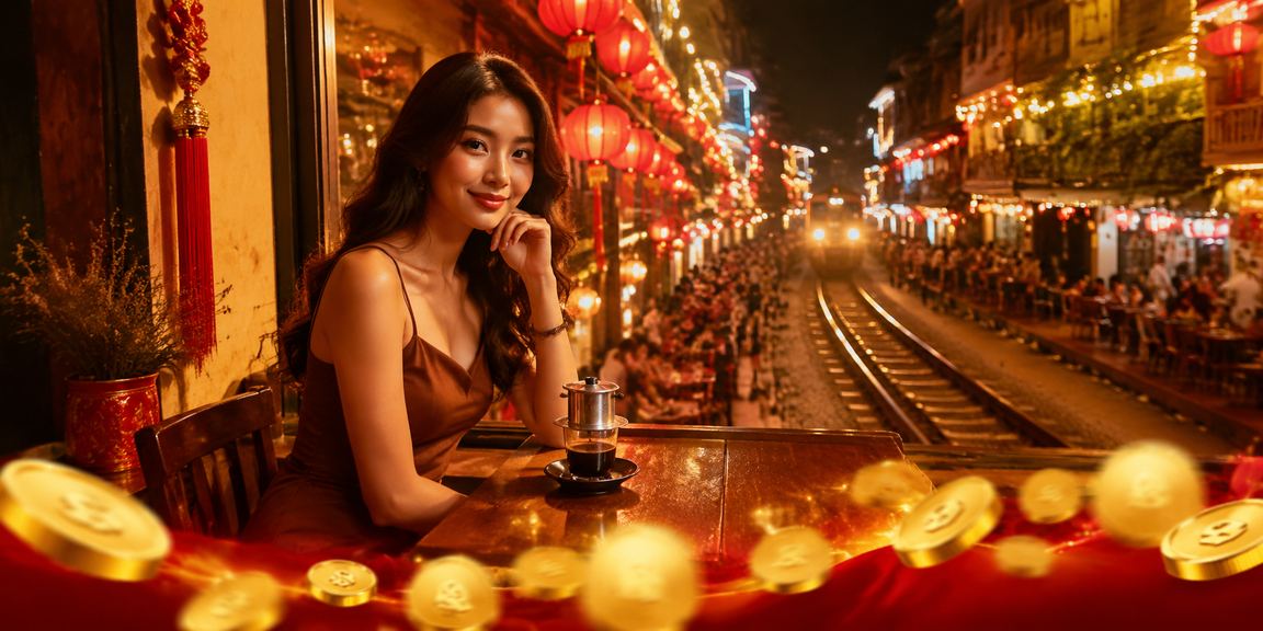Người đàn ông Hà Nội ngồi quán cà phê buổi tối, nhìn chăm chú vào điện thoại xem bảng kết quả xổ số