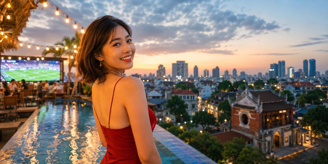 Người dùng Hà Nội xem kèo cá cược thể thao trên điện thoại tại quán cà phê